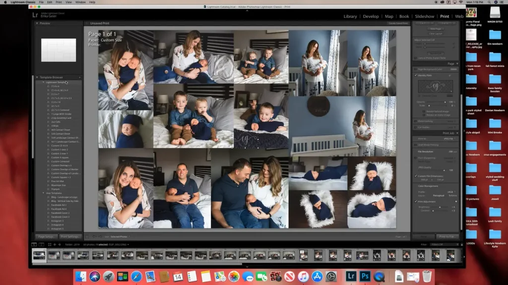 Arrange Photos in the Print Module in lightroom mod